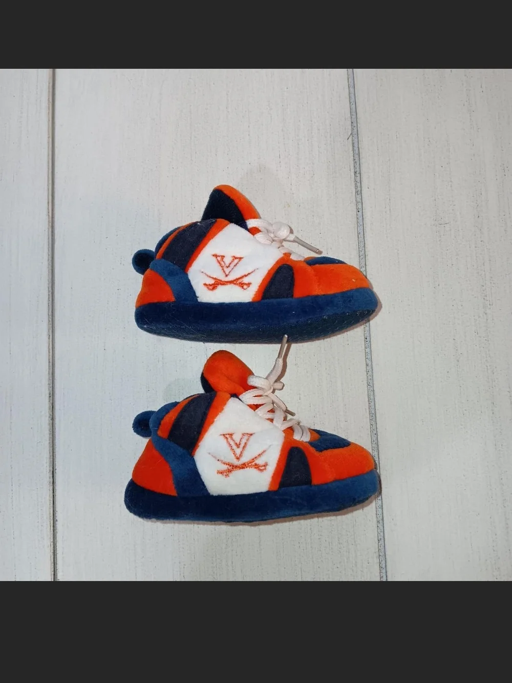 University of Virginia Inspired Navy & Orange Baby Shoes